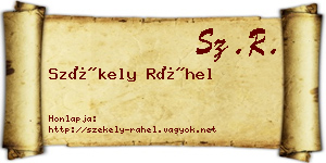 Székely Ráhel névjegykártya